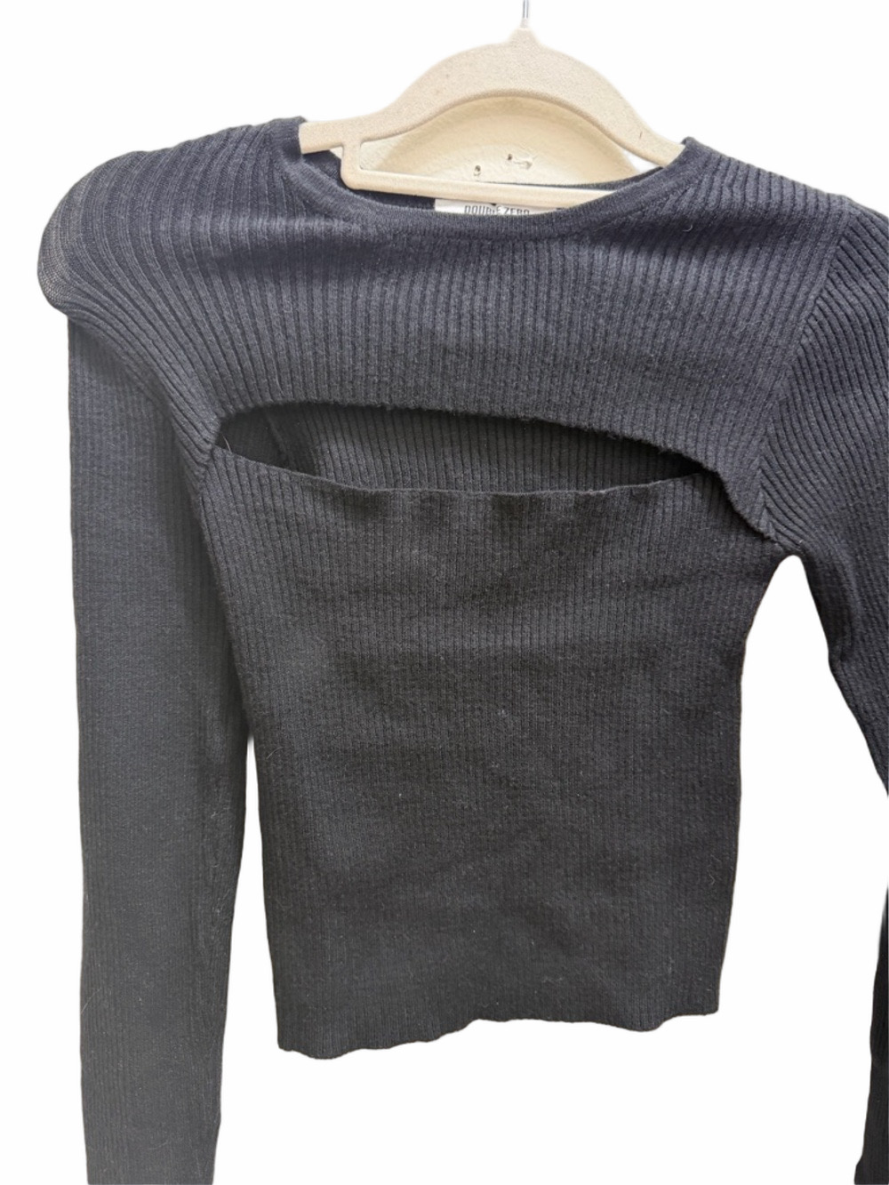 Nana Macs Cutout Black Top Size Small